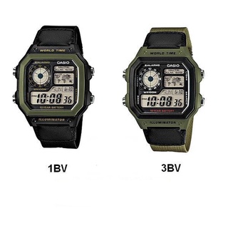 Casio นาฬิกาข้อมือผู้ชาย สายผ้า รุ่น AE-1200WHB,AE-1200WHB-1B,AE-1200WHB-3B,AE-1200WHB-1BVDF,AE-1200WHB-3BVDF