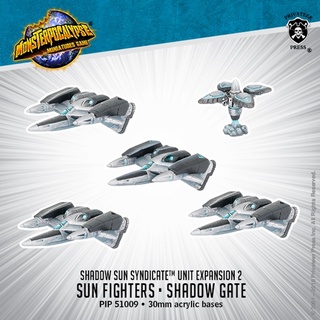 🔥มีของพร้อมส่ง🔥 Privateer Press Monsterpocalypse Shadow Sun Syndicate Unit: Sun Fighter &amp; Shadow Gate 51009