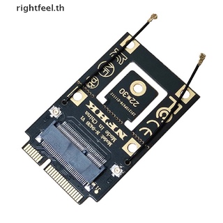 Rightfeel.th อะแดปเตอร์ M.2 NGFF เป็น Mini PCI-E (PCIe+USB) สําหรับ M.2 Wifi บลูทูธไร้สาย Wlan ใหม่