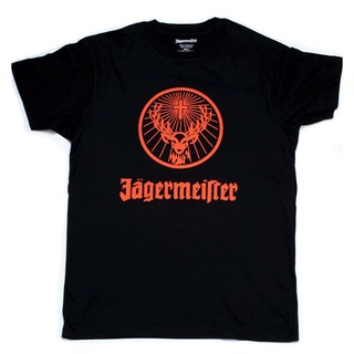 เสื้อยืดโอเวอร์ไซส์ใหม่ Jagermeister เสื้อยืด ลายโลโก้ส้ม แอลกอฮอล์ เครื่องดื่ม เหล้า ค็อกเทล สีดําS-3XL