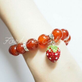 Carnelian with strawberry 12mm (No.84)