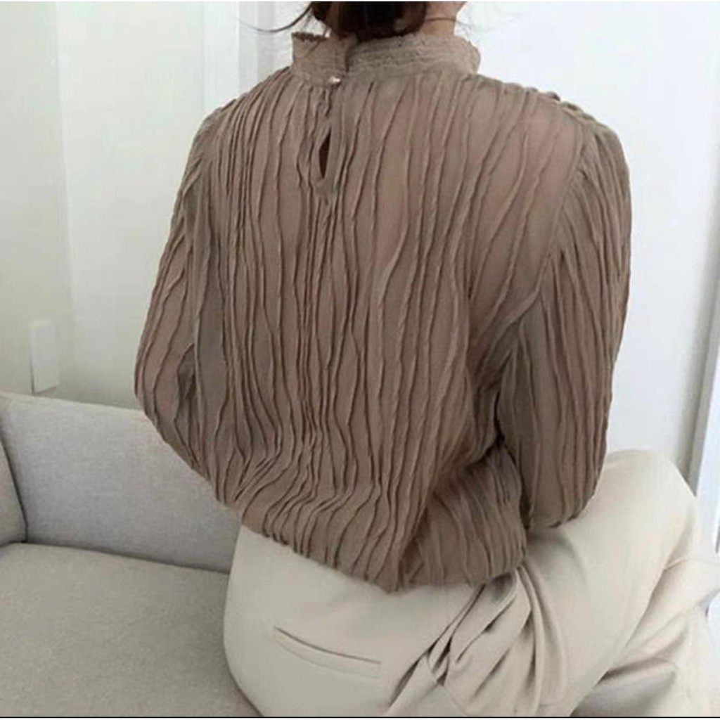 Linara เสื้อเบลาส์สไตล์เกาหลีสําหรับผู้หญิง Pm FO1117 - ladies410r.th ...