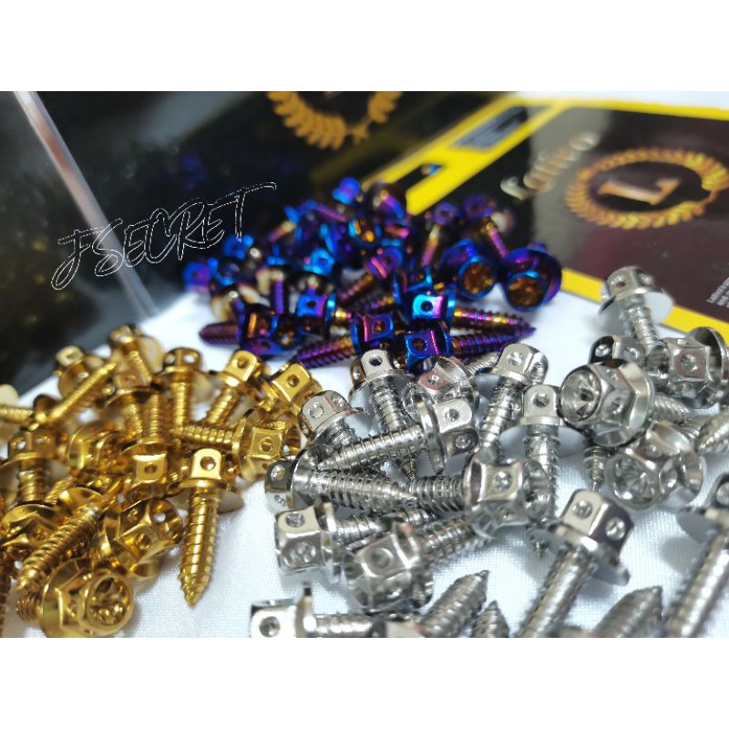 LATIVO RACING SKRU COVERSET TITANIUM /GOLD/SILVER(1 PCS=RM3.80)