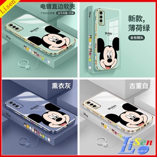 เคส Vivo Y20 เคส Vivo Y12S เคส Vivo Y20S เคส Vivo Y20Sg เคส Vivo Y12A เคสโทรศัพท์การ์ตูนดิสนีย์มิกกี้ขอบตรง 90° MQ