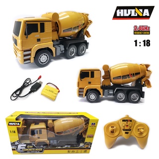 รถของเล่น รถบังคับโม่ปูน รถบังคับก่อสร้าง สเกล 1:18 HUINA 6 CH CONCRETE MIXER FULL FUNCTION RC