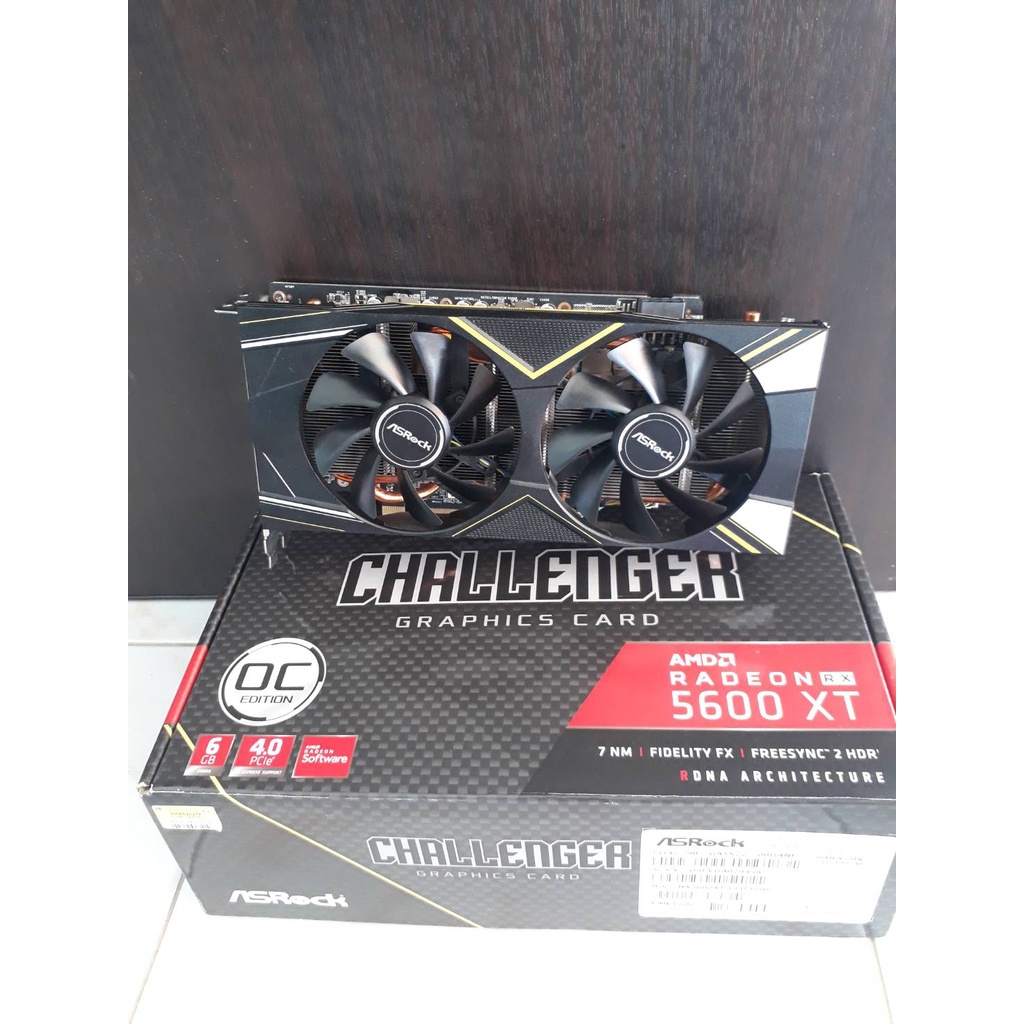 ASROCK RX 5600 XT 6GB GDDR6 ประกันศูนย์  JIB  11/2566