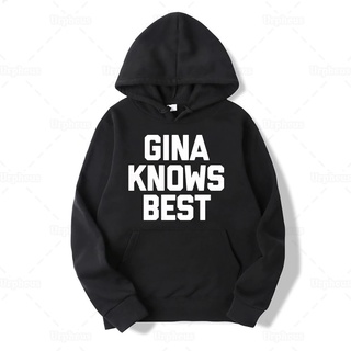 เสื้อกันหนาว มีฮู้ด ลายโลโก้ Brooklyn Nine Merch Gina Knows สไตล์สปอร์ต สําหรับผู้ชาย