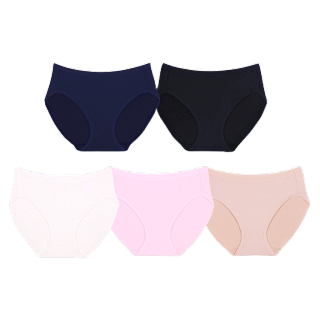 Wacoal Bikini Panty Set 5 ชิ้น กางเกงใน รูปแบบบิกินี่ รุ่น WU1F34 คละสี (BL,BE,CP,CR,PU)
