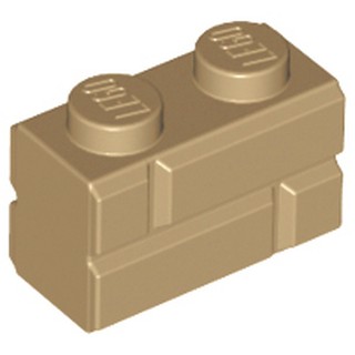 Lego part (ชิ้นส่วนเลโก้) No.98283 Brick, Modified 1 x 2 with Masonry Profile