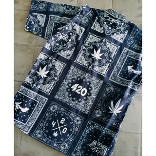 เสื้อเชิ้ต Djaties 420th weed weed bandana สําหรับผู้ชาย