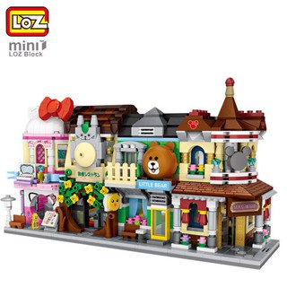 LOZ มินิบล็อก Street mini มีให้เลือก 4 แบบ ร้านแมว, ร้านหมี, Totoro, Mouse Shop (รหัส 1629-1632)