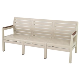 Chair table PLASTIC BENCH SPRING MONTANA 3-SEAT BEIGE Outdoor furniture Garden decoration accessories โต๊ะ เก้าอี้ ม้านั