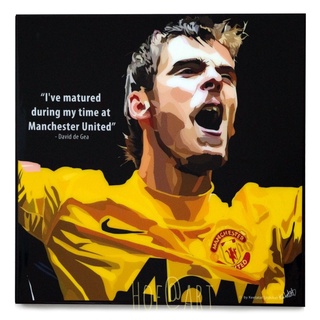 David de Gea #1 ดาบิด เด เคอา Manchester United  แมนยู ปีศาจแดง รูปภาพ​ติด​ผนัง​ pop art นักฟุตบอล กรอบรูป​​ แต่งบ้าน