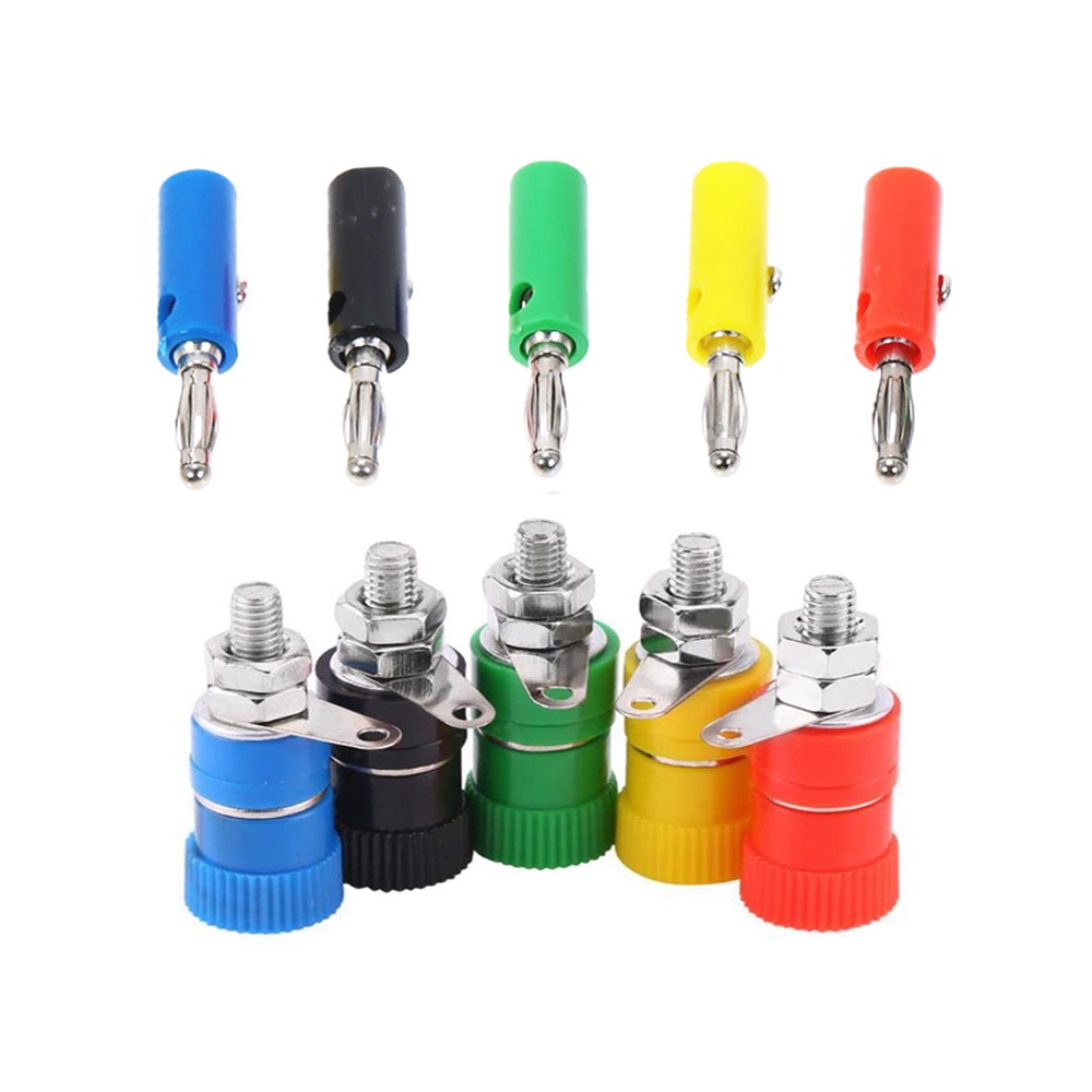 (2 ตัว) แจ็ค ปลั๊ก ตัวผู้ ตัวเมีย JS-910B เครื่องเสียง ลำโพง บานาน่า banana jack Female Male Termina