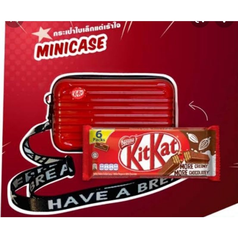 [ของแท้|พร้อมส่ง] กระเป๋า KitKat Mini Case สีแดง