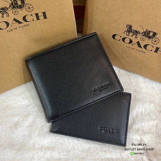 ⭐️Coach Wallet กระเป๋าสตางค์+แถมกระเป๋าใส่บัตรใบเล็ก พร้อมถุงและกล่อง(Outlet💯)