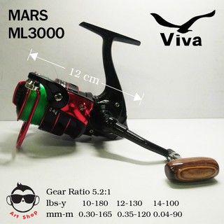 รอกสปินนิ่ง Viva ML3000 สีดำ พร้อมเอ็น