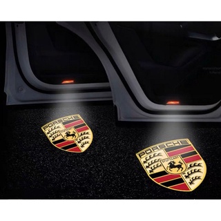 โคมไฟโปรเจคเตอร์เลเซอร์ Led สําหรับติดประตูรถยนต์ Porsche Cayenne Boxster Cayman Macan 911 Panamera 2ชิ้น