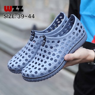 WZZ Mens rubber ankle sandals beach shoes casual hole shoes[39-44]