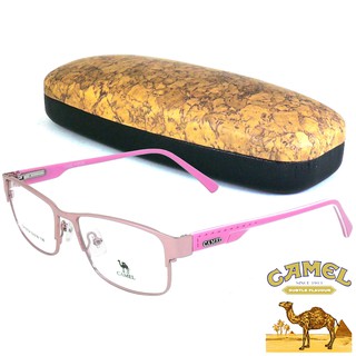 CAMEL แว่นตา รุ่น CA-12754 สีชมพู กรอบเต็ม ขาสปริง วัสดุ สแตนเลส สตีล (สำหรับตัดเลนส์) กรอบแว่นตา Eyeglasses