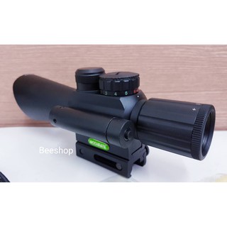 เลนส์ลำกล้อง 4X30 ติดเลเซอร์ RedDot SIGHT SCOPE 30 mm พร้อมขาจับ 0.22/AIR MOUNT