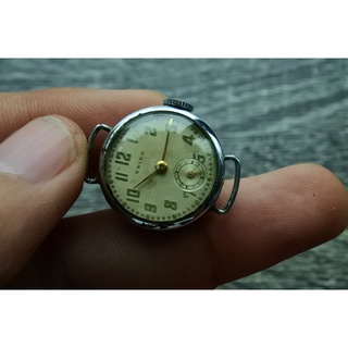 นาฬิกา Vintage มือสองญี่ปุ่น SEIKO ปี 1950 ระบบ ไขลาน UNISEX ทรงกลม กรอบเงิน หน้าเงิน หน้าปัด 24mm