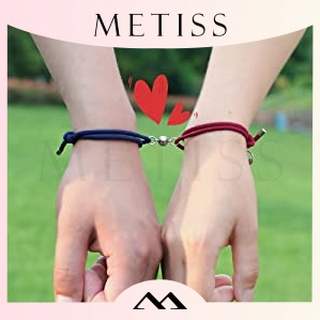 Metiss สร้อยข้อมือคู่รัก แบบแม่เหล็ก ดึงดูด ปรับได้ ความสัมพันธ์ จับคู่มิตรภาพ ความรักนิรันดร์ซึ่งกันและกัน สําหรับผู้หญิง ผู้ชาย แฟน เพื่อน