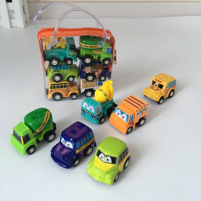 ❤ดึงรถกลับ❤Spot【Childrens Toys】Pull back car ，Mini car，6 cars per bag