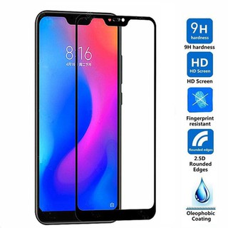 2PCS กระจก Xiaomi Mi A2 lite Tempered Glass Full Cover Glue Glass Screen Protector กระจกครอบเต็ม ป้องกันหน้าจอ ฟิล์ม