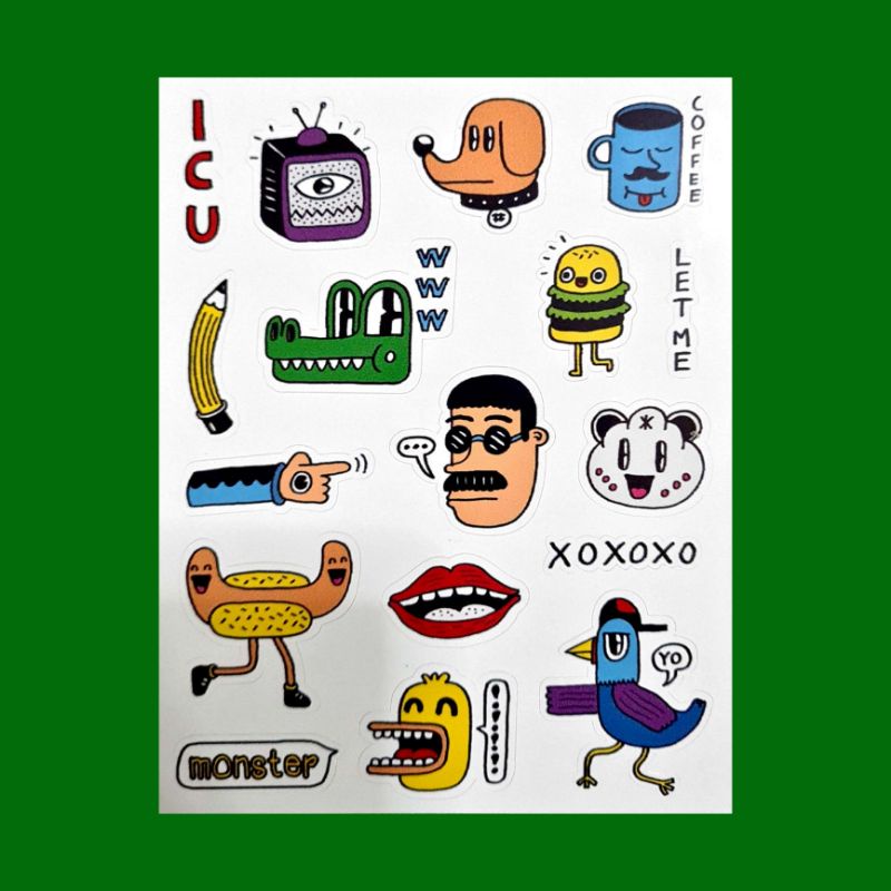 สติ้กเกอร์ไดคัท ลายน่ารักกุ๊กกิ๊ก (sticker dicut)