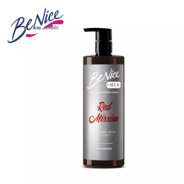 Benice Men Red Mission บีไนซ์ เมน เรด มิชชั่น เพอร์ฟูม ชาวเวอร์ครีม ขนาด 450 มล.