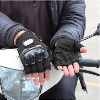 ถุงมือมอเตอร์ไซร์ แบบโชว์นิ้ว หรือ ครึ่งนิ้ว PRO BIKER ถุงมือปีนเขา ถุงมือปั่นจักรยาน จำนวน 1 คู่ / 2 ข้าง