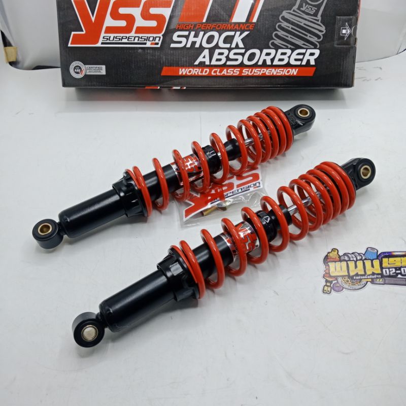 โช้คหลัง (YSS) WAVE, 100,S,Z,125,S,R,(340mm.) สีดำ/แดง BLACK/RED รหัสสินค้า RD220-340P-12-85P รหัสบา