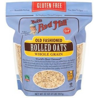 ✨ขายดี✨ Bobs Red Mill Rolled Oats  กลูเตน ฟรี โอ๊ต โรลล์ รีกูลาร์ 907 กรัม คุณภาพระดับพรีเมี่ยม