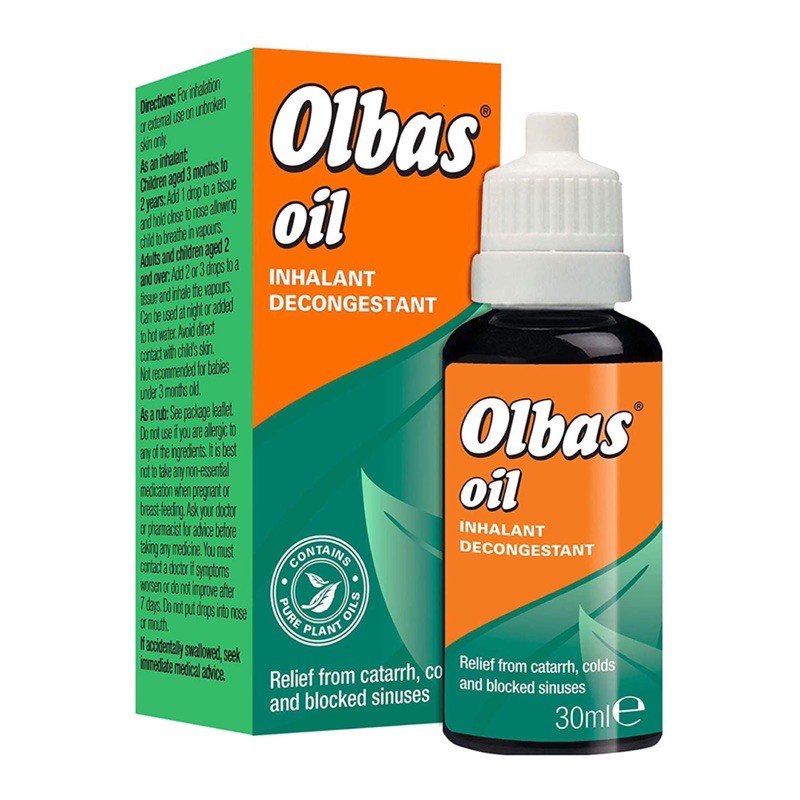 💯ของแท้💯 น้ำมันหอมระเหยลดอาการคัดจมูก Olbas Inhalant Decongestant Oil - รูปที่ 2