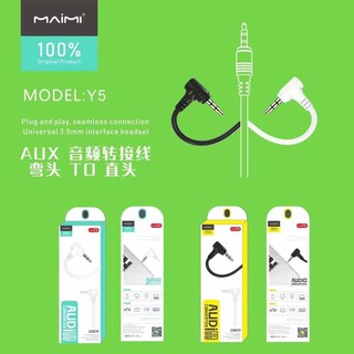 MAIMI Y5 AUX Audio converter aux to aux สายแปลงaux สายแปลง3.5มม. สายยาว 1 เมตร