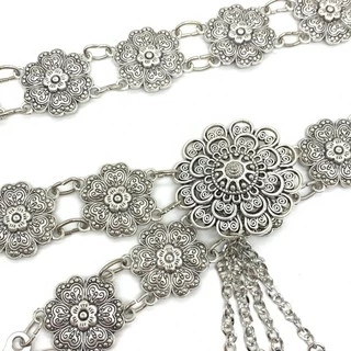 March jewelry ย้อนยุค เข็มขัด หัวเข็มขัดเงิน อุปกรณ์ เครื่องเพชรพลอย