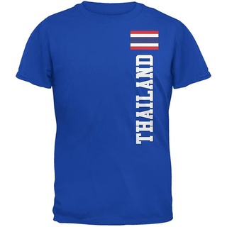 เสื้อยืดสีขาวประเทศไทยเสื้อยืดยอดนิยม FIFA World Cup Thailand Royal Adult T-Shirt Thailand Round neck T-shirtS-4XL