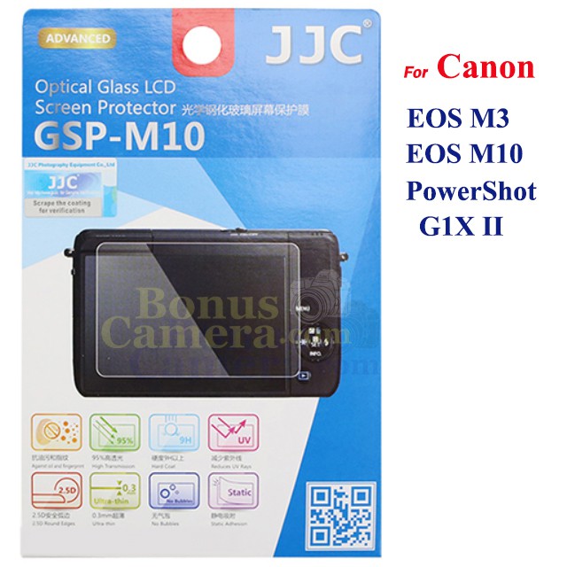 GSP-M10 กระจกกันรอยจอสำหรับกล้องแคนนอน Canon EOS M3,EOS M10,PowerShot G1X Mk II LCD Screen Protector