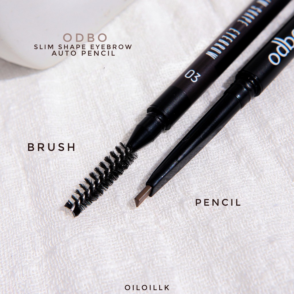 ดินสอเขียนคิ้ว แบบแท่งหมุนระบบออโต้ล็อค โอดีบีโอ ODBO SLIM SHAPE EYEBROW AUTO PENCIL OD703