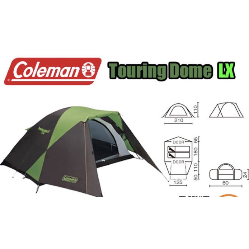 coleman touring dome LX tent + ทราป 3x4 เมตร