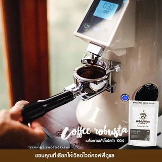 เมล็ดกาแฟ โรบัสต้า ROBUSTA 100% สายพันธุ์ไทยแท้ คั่วกลาง-เข้ม A6 ขนาด 250 g. พร้อมส่ง!!