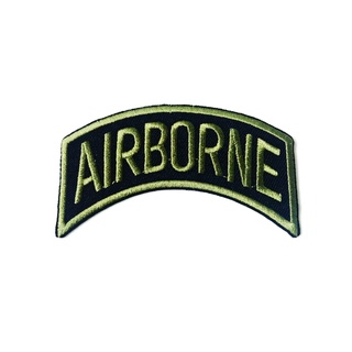 ตัวรีดติดเสื้อ AIRBORNE ทหาร พลร่ม ไบเกอร์ งานเท่ห์ๆ ตัวรีด (Size M) อาร์มรีด อาร์มรีดติดเสื้อ