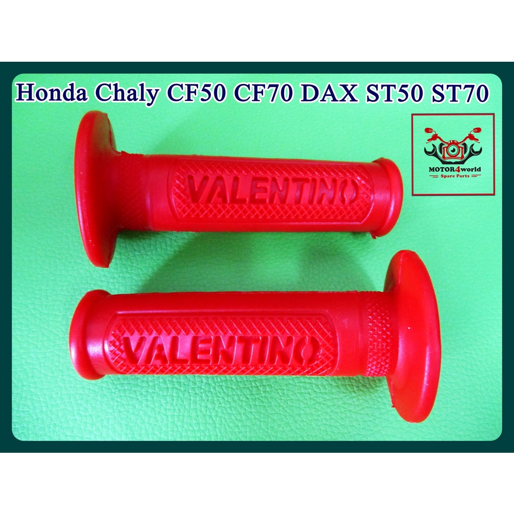 HANDLE GRIP SET "RED" Fit For HONDA CHALY​ CF50​ CF70​​ DAX​ ST50 ST70 // ปลอกแฮนด์ สีแดง