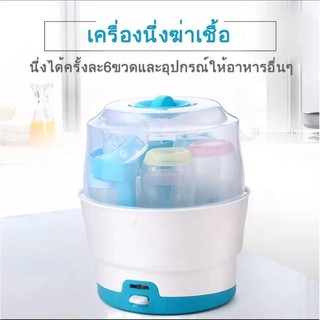 เครื่องนึ่งขวดนม ที่นึ่งขวดนม อุปกรณ์ฆ่าเชื้อ เครื่องนึ่งขวด 8 นาที 6 ขวด เครื่องนึ่งขวดนมฆ่าเชื้อ กล่องฆ่าเชื้อ ตู้ฆ่าเ