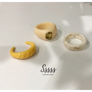 RINGSET 19 : Triple Shade of Yellow ( 3 Rings)