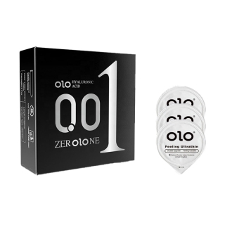 ถุงยางอนามัย ถุงยาง OLO (3ชิ้น/1กล่อง) หนา 0.01 มม แบบหล่อลื่น จัดส่งไว Condom 2021