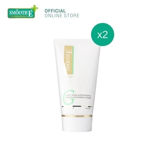 [แพ็ค 2] Smooth E Gold Foam 4 Oz.โฟมล้างหน้า ทำความสะอาด ลดเลือนริ้วรอย เติมคอลลาเจนและความชุ่มชื้น ให้แก่ผิว สมูทอี