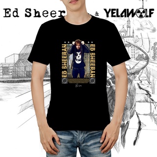 แขนสั้นcrew neckเสื้อยืด พิมพ์ลาย Ed SHREEN สีดํา สีขาว คุณภาพพรีเมี่ยม DISTRO S-XXXXL