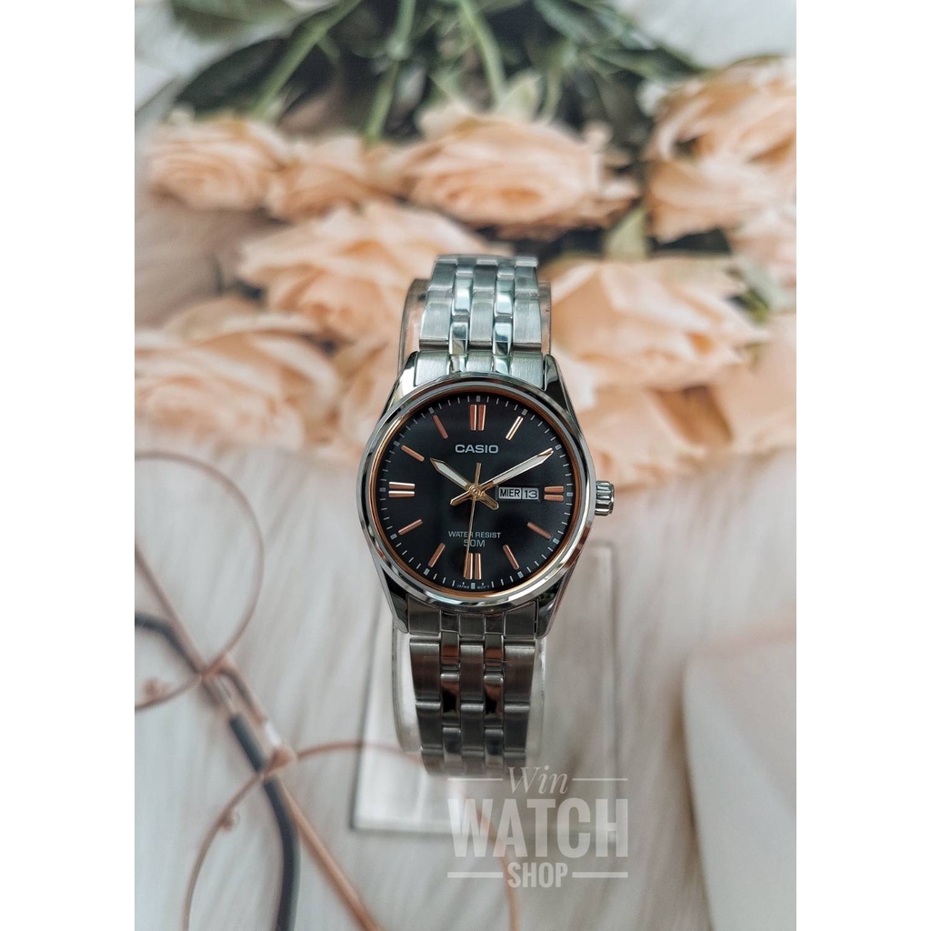 นาฬิกา Casio รุ่น LTP-1335D-1A2 นาฬิกาผู้หญิงสายแสตนเลส กันน้ำ 50 เมตร - มั่นใจ ของแท้ 100% ประกันศูนย์ CMG 1 ปี